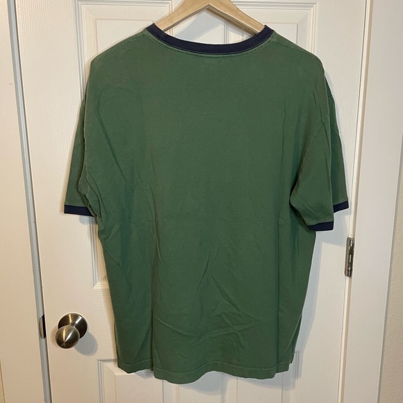 VTG Tommy Hilfiger Red Label green graphic ringer tee early 2000s sz XL - Picture 4 of 7